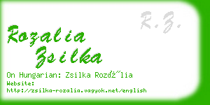 rozalia zsilka business card